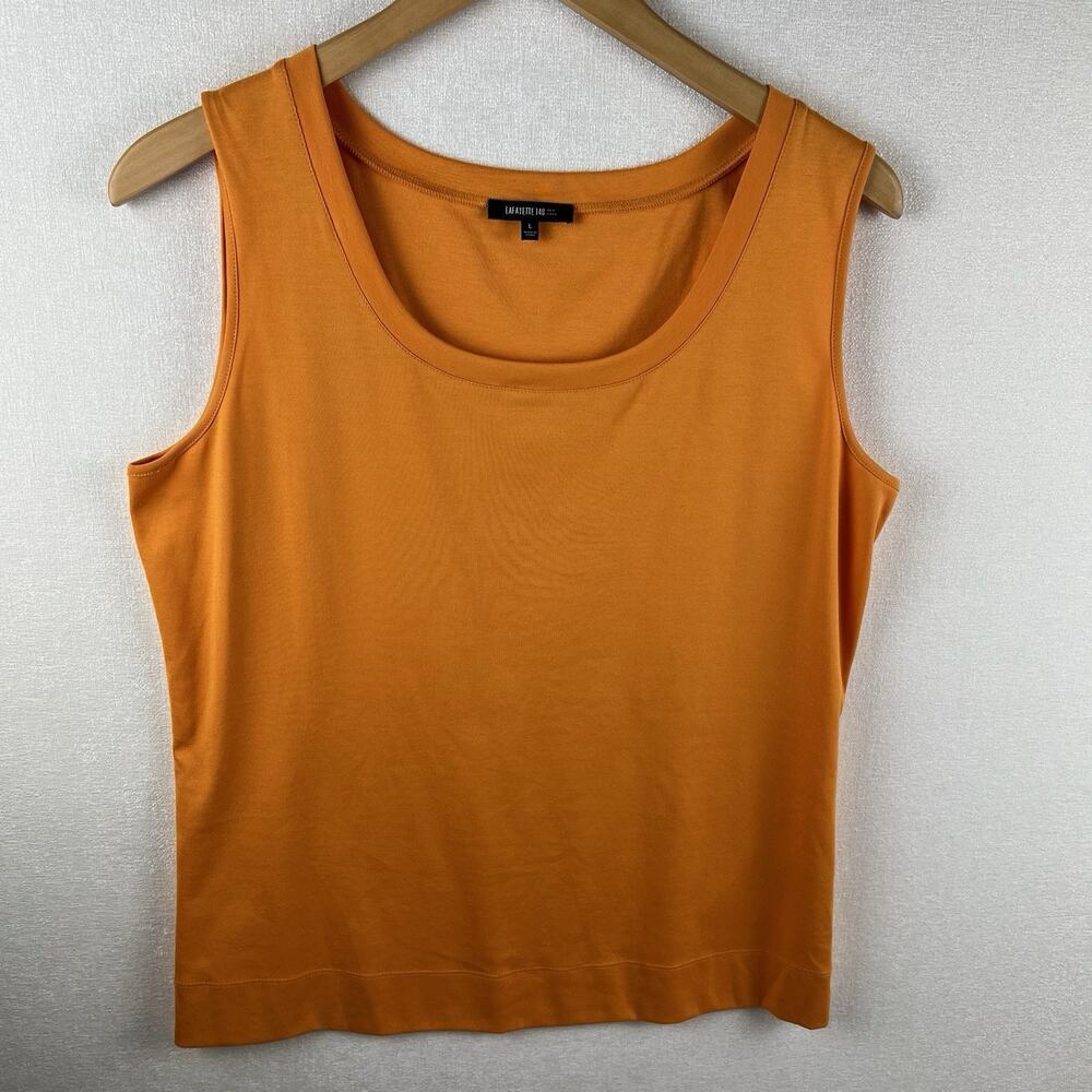 Lafayette 148 Women’s Size L Orange Cropped Tank Top